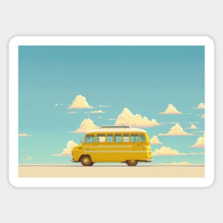 Yellow Camper Van Sticker